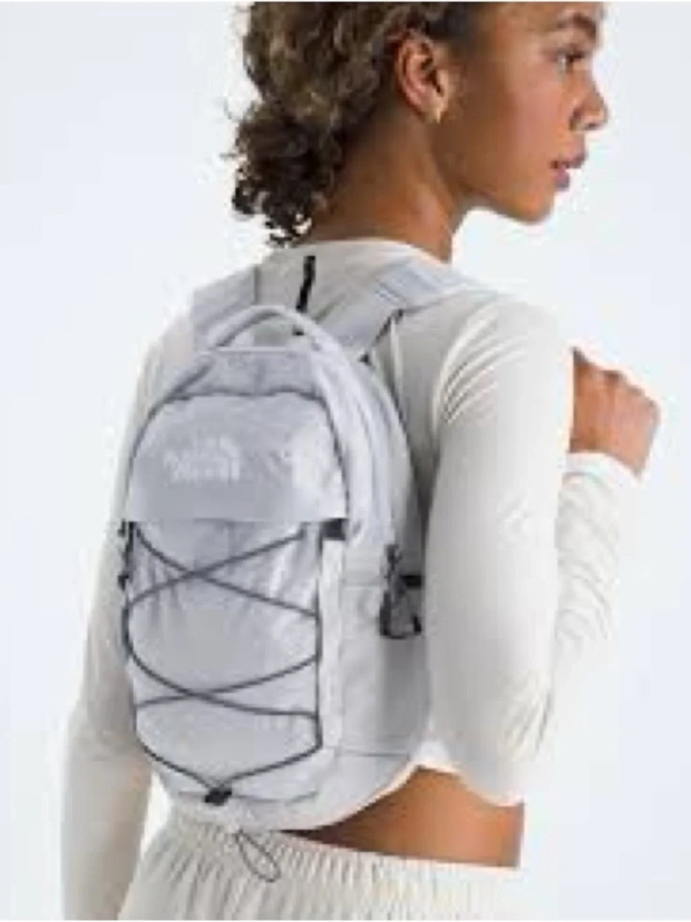The North Face Backpack in Light Cream with Gray Accents - Picture 5 of 5